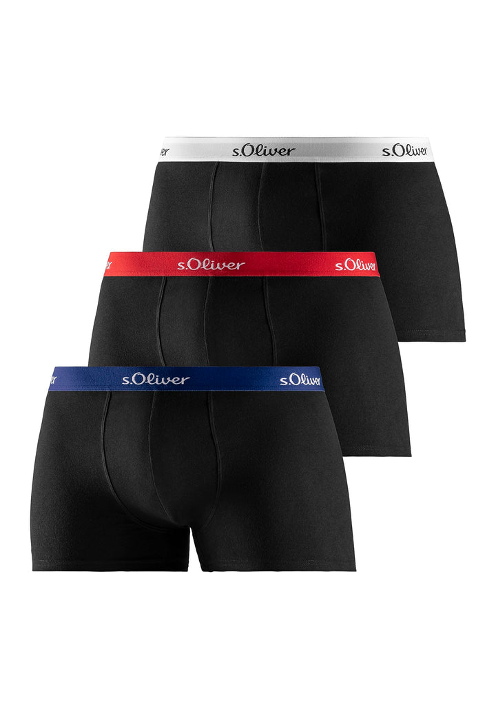s.Oliver Pack Basic - Herren - Retro-Short/Pant - Unterwäsche S 3x Schwarz Gekontert, S 3x Schwarz G