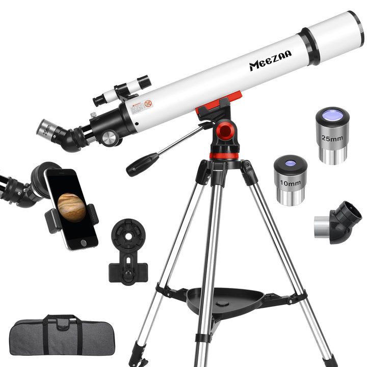 MEEZAA Teleskop, Teleskop Astronomie Erwachsene Profi, 70mm Blende 700mm Refraktor Teleskop für Kind