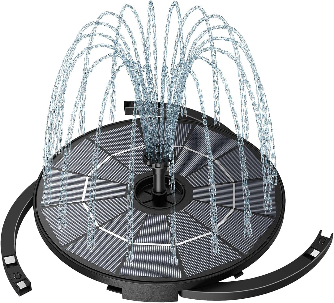 AISITIN Solar Springbrunnen für Aussen mit 2.8W Abnehmbares Solarpanel,2 IN 1 DIY Solarbrunnen für D