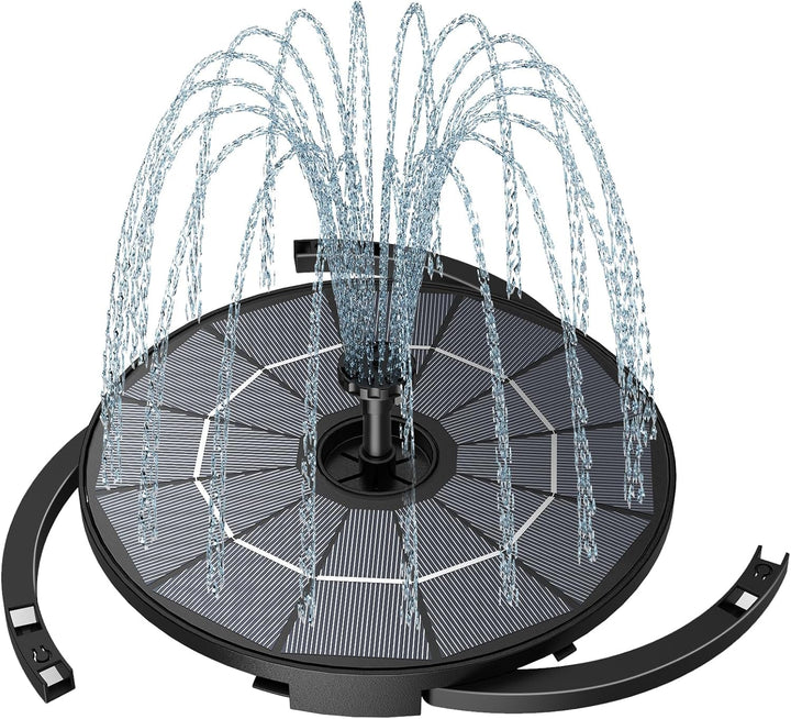 AISITIN Solar Springbrunnen für Aussen mit 2.8W Abnehmbares Solarpanel,2 IN 1 DIY Solarbrunnen für D