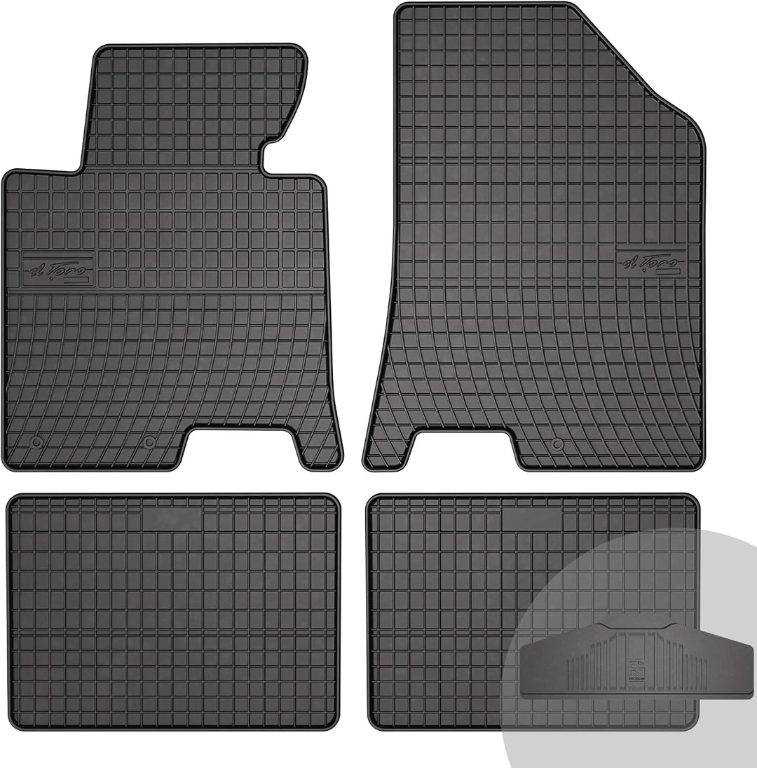 FROGUM EL Toro Gummimatten Ganzjähriges-Set von Autofussmatte Auto Fussmatten für Hyundai i40 2011-2