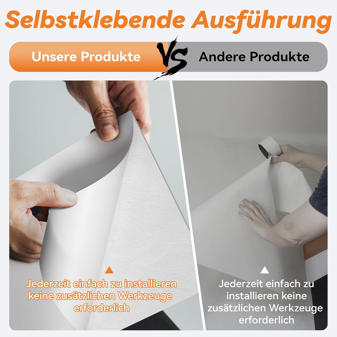 LZQ Akustikpaneel Akustikplatten Selbstklebend 120x60cm Wandpaneel Schalldämmung Akustik Wandverklei