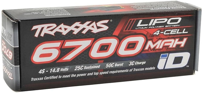 Traxxas LIPO 6700mAh 14,8V 4 Zellen 25C mit Traxxas iD Stecker