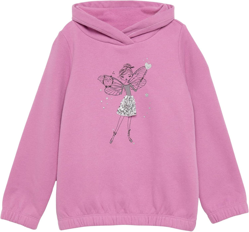 s.Oliver Wärmendes Sweatshirt mit Schalkragen und Glitzer-Artwork 104-110 Rosa, 104-110 Rosa