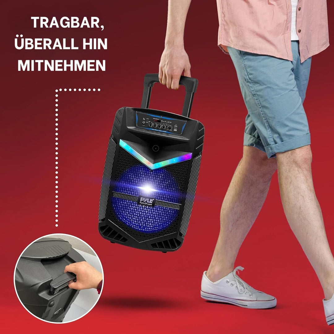 Pyle PA Bluetooth Lautsprecher, Karaoke Maschine und Karaoke Mikrofon, Musikbox Bluetooth Box, Party