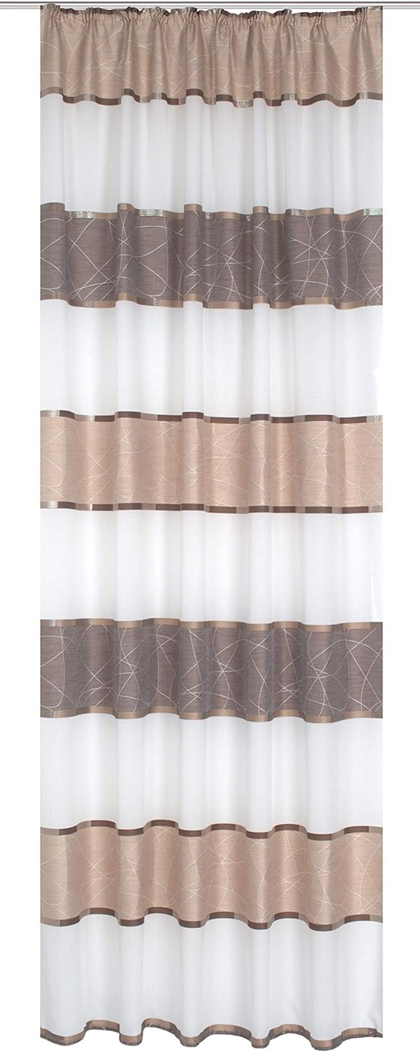 Home fashion Fertigschal, Stoff, Cappuccino, 245 cm x 140 cm Cappuccino 245 cm x 140 cm, Cappuccino