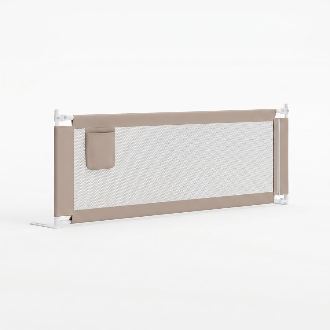 Bellabino Drina Rausfallschutz – Bettschutzgitter 150 cm Beige – Bettgitter höhenverstellbar 69-99 c