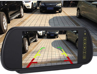7-Zoll-Auto-Rückspiegel, LCD-Farbbildschirm HD 800 x 480 Auto-MP5-Monitor Auto-Dimm-Monitor Rückfahr