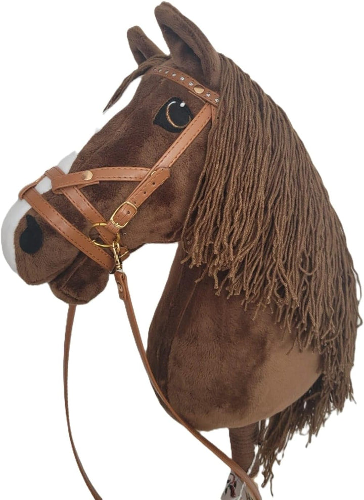 Hobby Horse Hobbypferd gross A3 (Pferd auf einem Stock) komplett mit Geschirr wie auf dem Foto (gesi