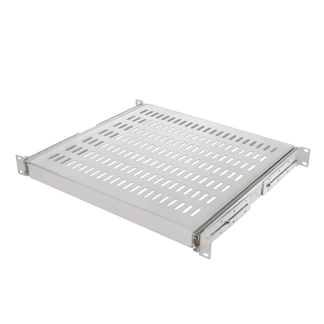 LogiLink SF1S65G - Ausziehbarer Fachboden (1 HE) für Stand-, Serverschränke mit 800mm Tiefe, 35kg Tr