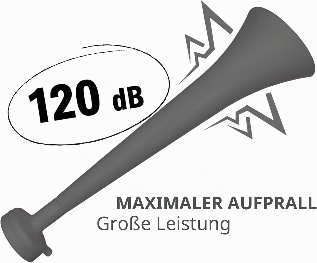 3er-Pack Vuvuzelas aus Widerstandsfähigem Kunststoff | Animationstrompeten für Fussball, Sportverans
