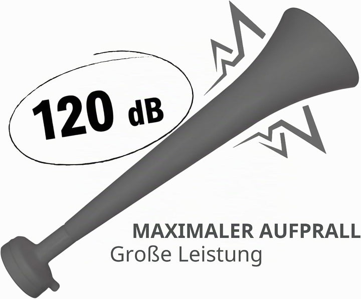 3er-Pack Vuvuzelas aus Widerstandsfähigem Kunststoff | Animationstrompeten für Fussball, Sportverans