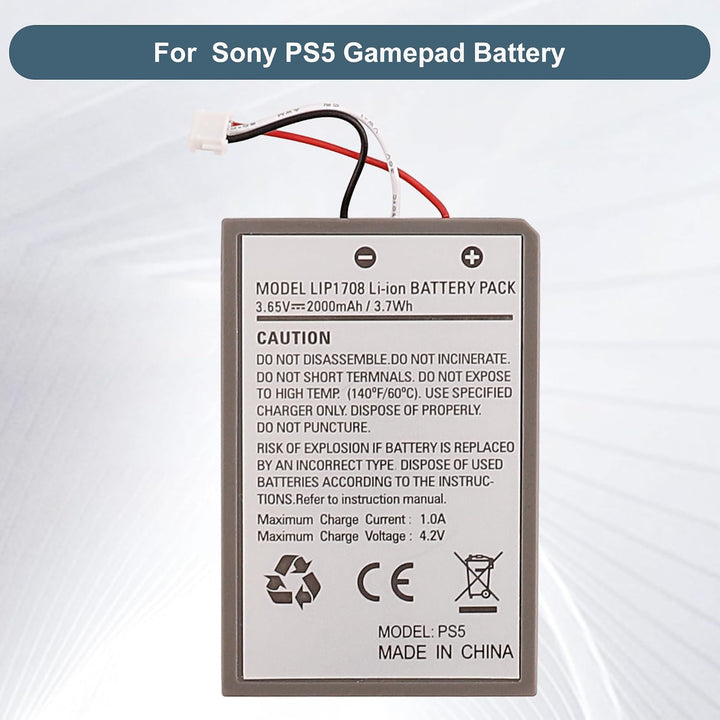 Ersatzakku LIP1708 Kompatibel mit Sony PS5 Gamepad Battery Replacement Handle Controller Duelsense