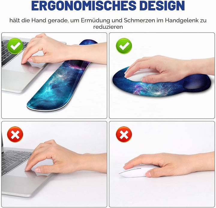 Gaming-Mauspad, grosse Schreibtischunterlage, niedlicher Schreibtischunterlage, 4-in-1 XXL-Mauspad +