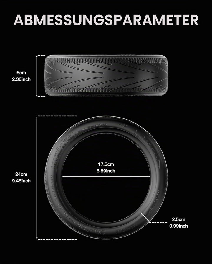 60/65-6.9 Tubeless Hinten Reifen kompatibel mit Segway Ninebot Max G2 G2D G2E G65 KickScooter, 10 Zo