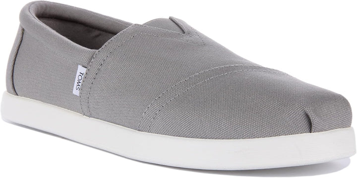 TOMS Herren Alp FWD Flacher Slipper 46 EU Grau Recycelte Baumwollleinwand, 46 EU Grau Recycelte Baum