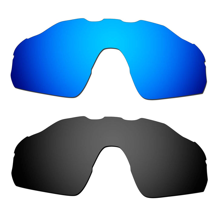 HKUCO verstärken Männer Ersatzgläser für Oakley Radar EV Pitch Sunglasses Blau/Schwarz Polarized