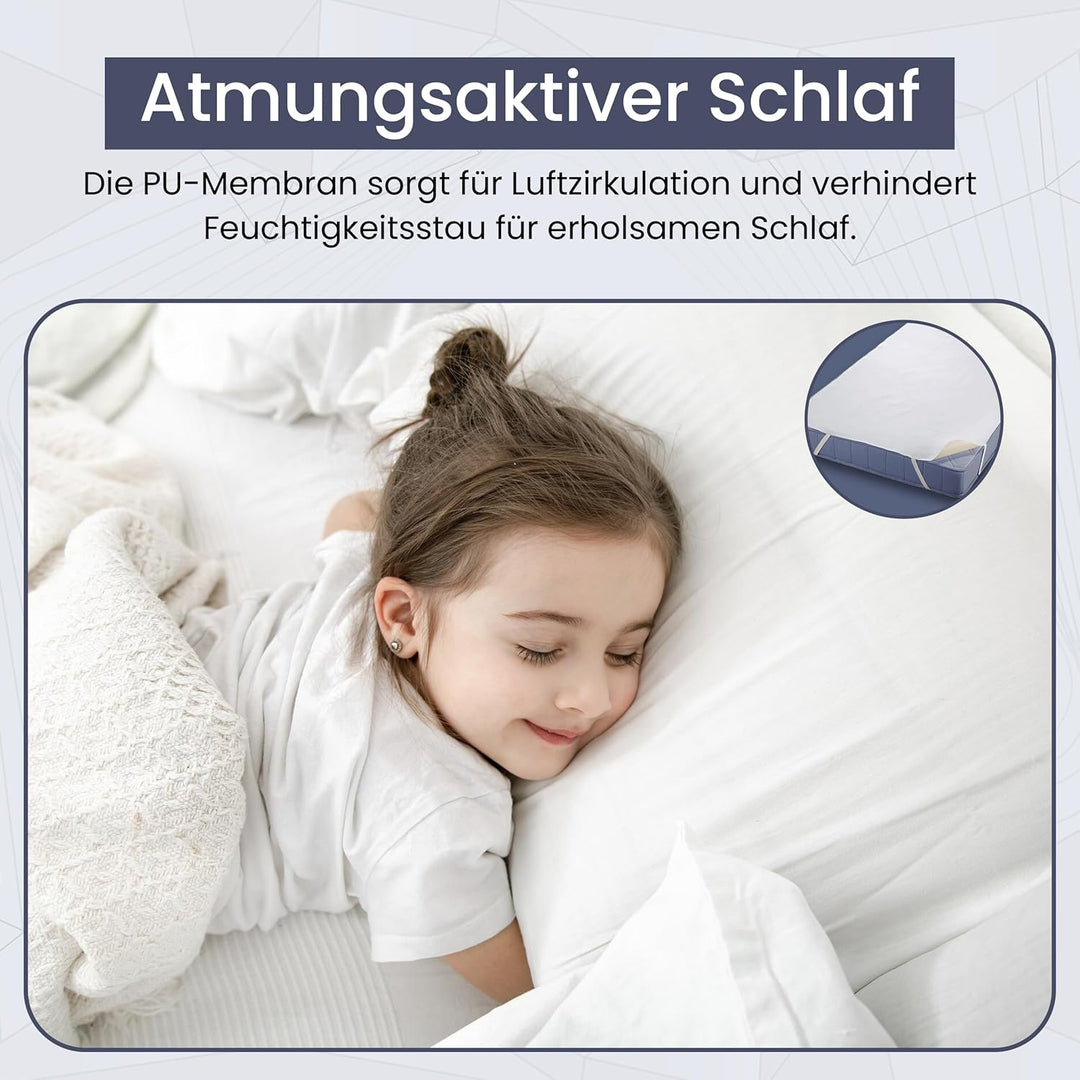 4myBaby Matratzenschutz Wasserdicht Matratzenschoner Betteinlage Molton (100% Baumwolle) 60x120 cm b
