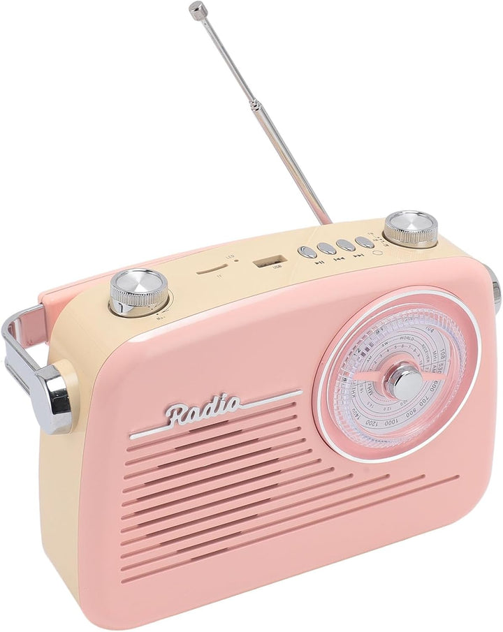 Lautsprecher, Tragbares Retro-Radio, Vielseitiges 5.0, USB, FM AM SW -Radio mit Teleskopantenne, für