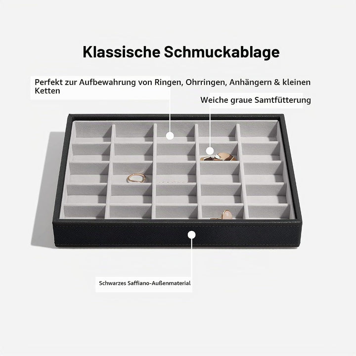 Stackers Schwarz Klassisch Schmuckschatulle -3, Schwarz
