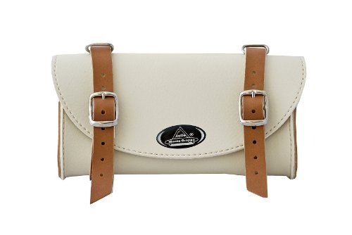 SATTELTASCHE Leder FAHRRADTASCHE WERKZEUGTASCHE MONTEGRAPPA Bicolor Crema (hell braun) - Made in Ita