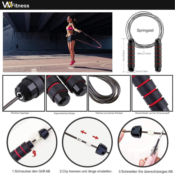 WA Fitness® Push Up Board, Multifunktionale Liegestütze Brett mit Widerstandsband Fitness Geräte und