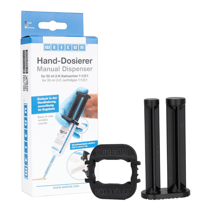 WEICON Hand-Dosierer, Dosierhilfe für WEICON Easy-Mix-Klebstoffe, präzise &amp; zuverlässig, ideal für 2