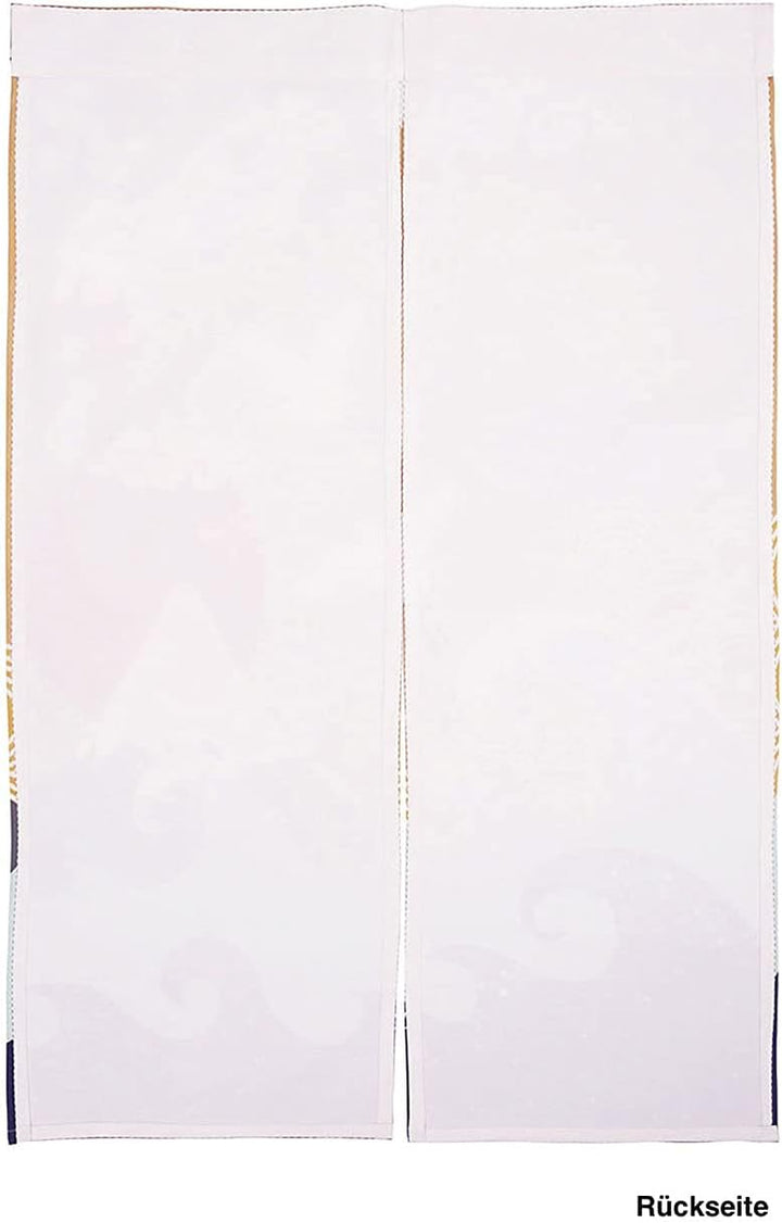 CoolChange Japanischer Türvorhang | 80x130cm | Inkl. Spannstange | Tür Noren aus Stoff | Motiv: Ukiy