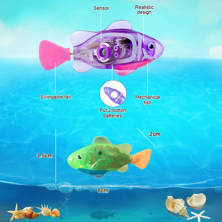 6PCS Elektronischer Haustier Fisch, Schwimmen Roboter Fisch Spielzeug für Katzen, Elektrisches Fisch