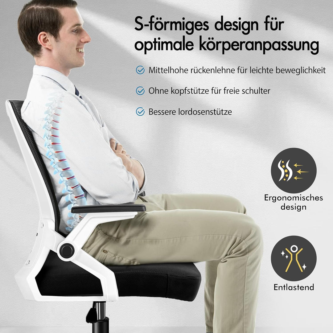 ALFORDSON Bürodrehstuhl, Hochlehner Netzstoff Gaming Sitz, Ergonomische Verstellbare Bequeme Armlehn
