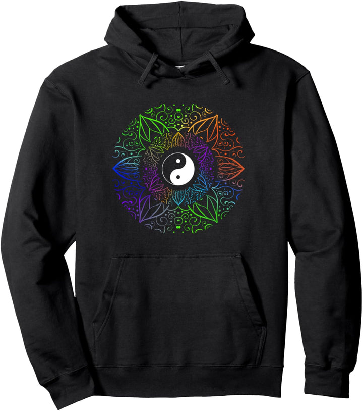 Qigong Yin Yang Symbol Mandala Zen Tai Chi Pullover Hoodie