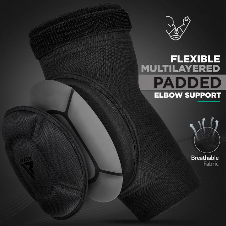 RDX Ellbogenschoner Kampfsport, Ellenbogenschutz MMA Muay Thai, Ellenbogenschützer Thaiboxen Ellboge
