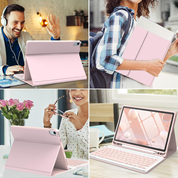 Tastatur Hülle für iPad Air 11"(M2) 2024/iPad Air 5 Gen 2022/iPad Air 4 Gen 2020 10.9&