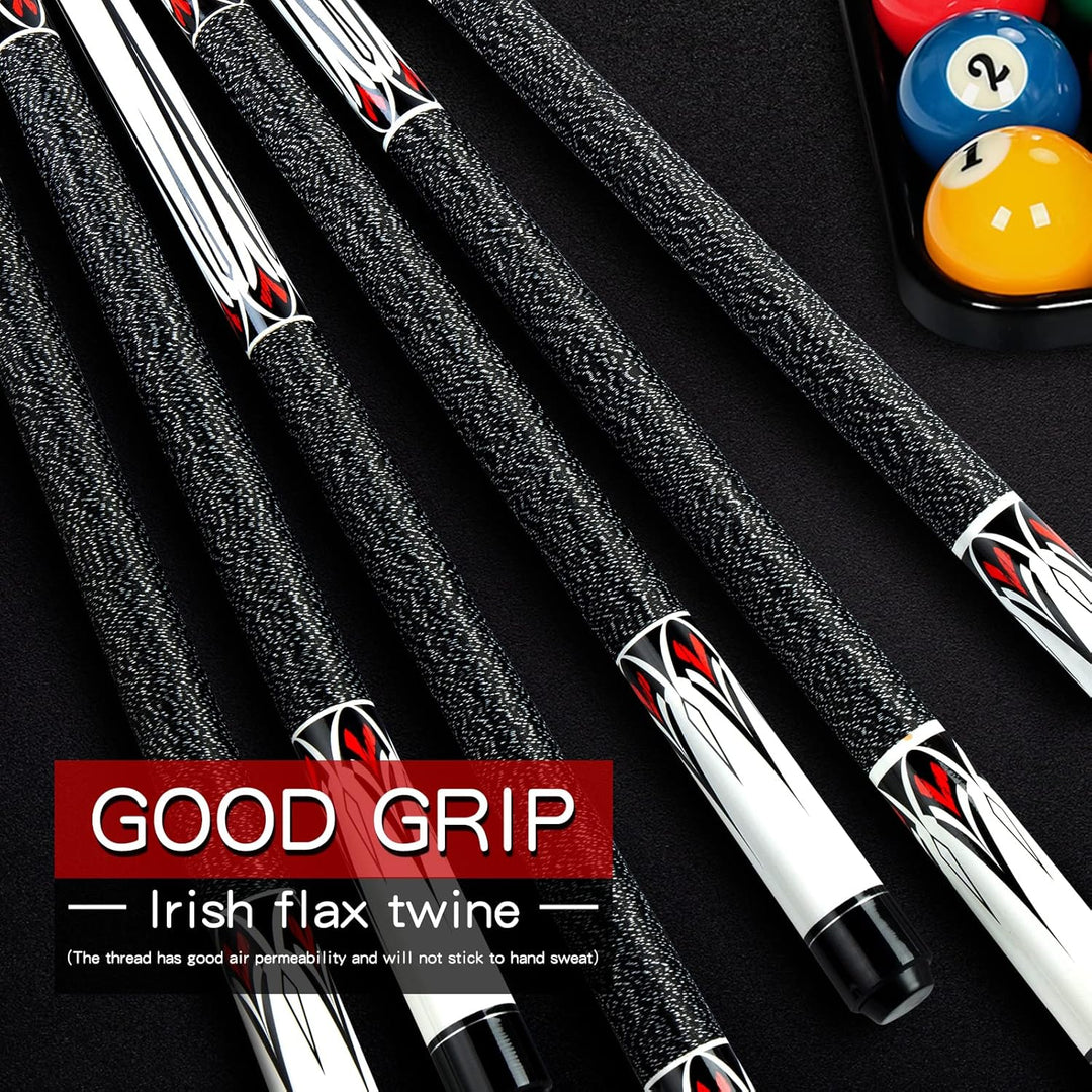 Pool Cue Stick - 58 inch Maple Billiard Pool Stick, 2-Piece Billiard Pool Cue Stick, 19/20 oz 1/2 Ma