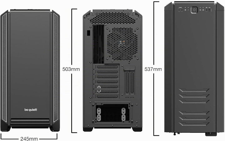be quiet! Silent Base 601 ATX PC Midi PC Gehäuse mit Seitenfenster Silber