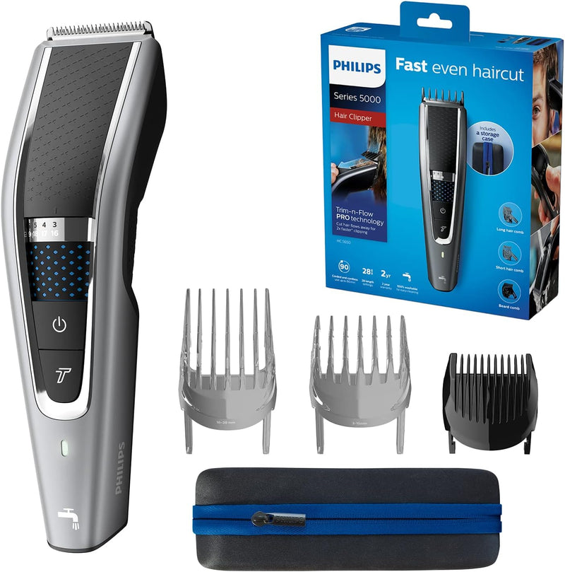 Philips Hair Clipper Series 5000 Haarschneider mit Trim-n-Flow-Pro-Technologie (Modell HC5650/15) 3