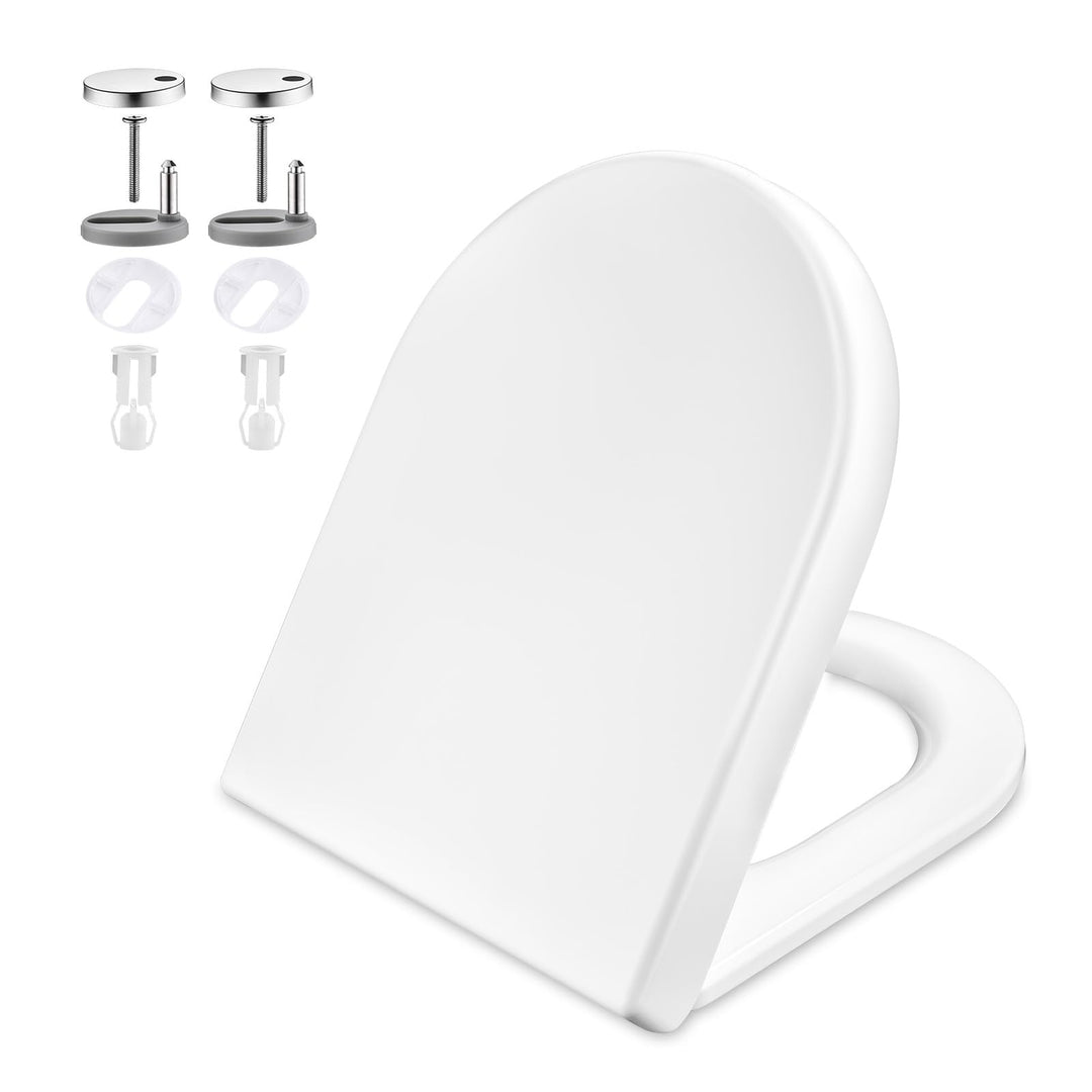 GRIFEMA WC Sitz mit Absenkautomatik-D Toilettendeckel Einfache Montage und Sauber, Klodeckel Quick-R