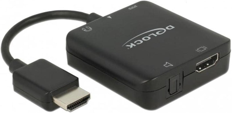 Delock HDMI Audio Extractor 4K 60 Hz kompakt HDMI-A Videokabel-Adapter- zur Auskoppelung des Audiosi