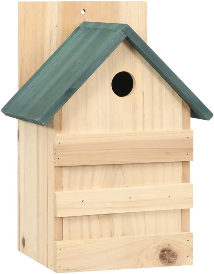 Vogelhäuser 4er Set aus Tannenholz, Nistkasten für Garten und Terrasse, wetterfestes Vogelnest mit g