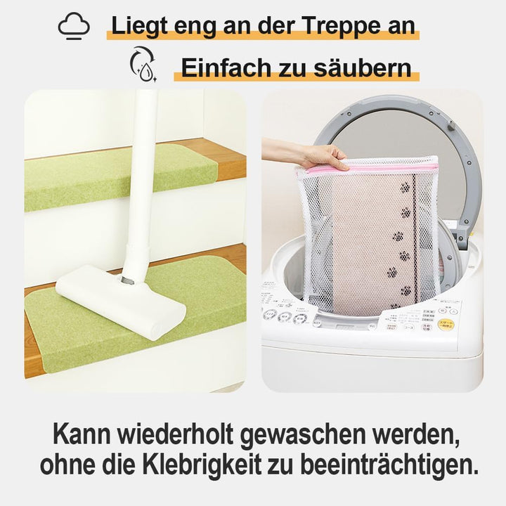 FuKuEn Stufenmatten Ohne Kleben Selbstklebend Leuchtend Stufenmatten Waschbar rutschfeste Treppenstu