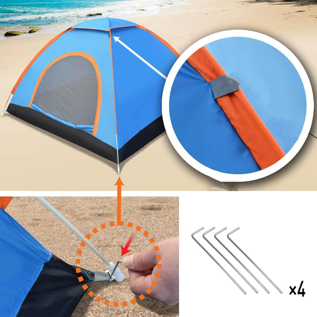 Wurfzelt 2 Personen Wasserdicht, Automatisches Pop Up Zelt 2 Personen, Winddicht Campingzelt, Ultral