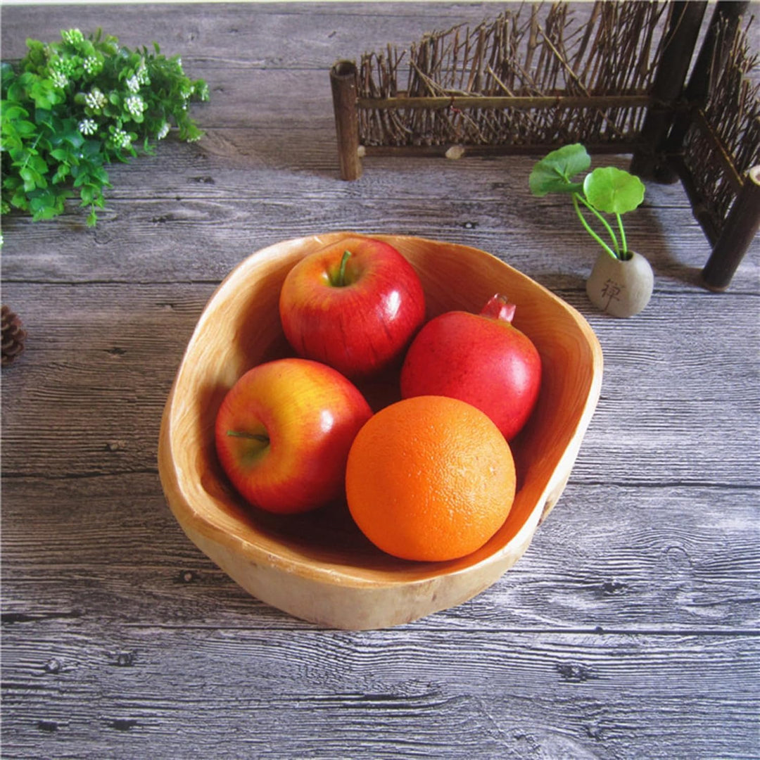 Obstschale aus Naturholz für unverwechselbares Dekor, unregelmässige kreative Holzschale, handgefert