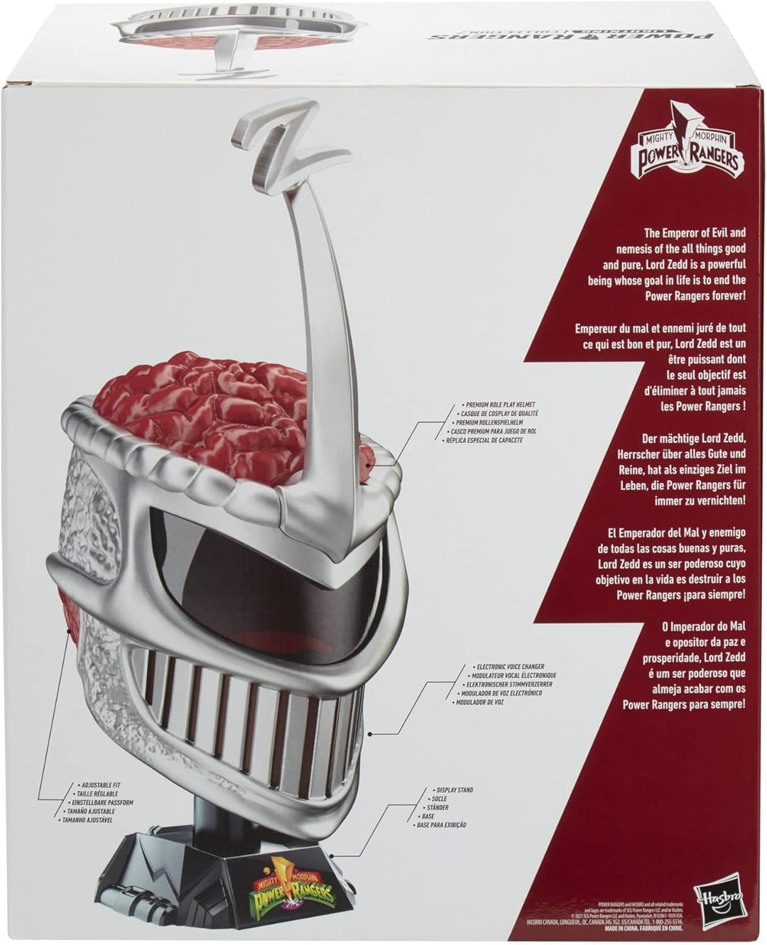 Power Rangers Lightning Collection Lord Zedd, Helm mit elektronischem Stimmverzerrer, Rollenspielhel