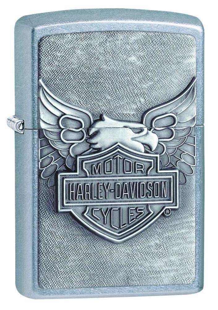 Zippo Harley-Davidson Eagle Wings Pocket Lighter Street Chrome, Street Chrome