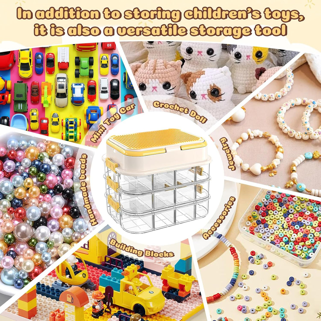 Aufbewahrungsbox für Legosteine, Aufbewahrungsbox für Bausteine, Sortierboxen für Legosteine, Kunsts