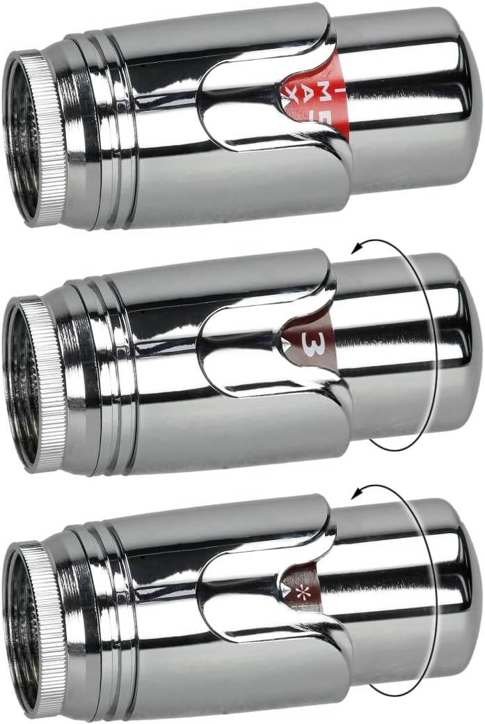 ECD Germany Badheizkörper Mittelanschluss 300 x 1400 mm Chrom gerade mit Thermostat und Anschlussgar