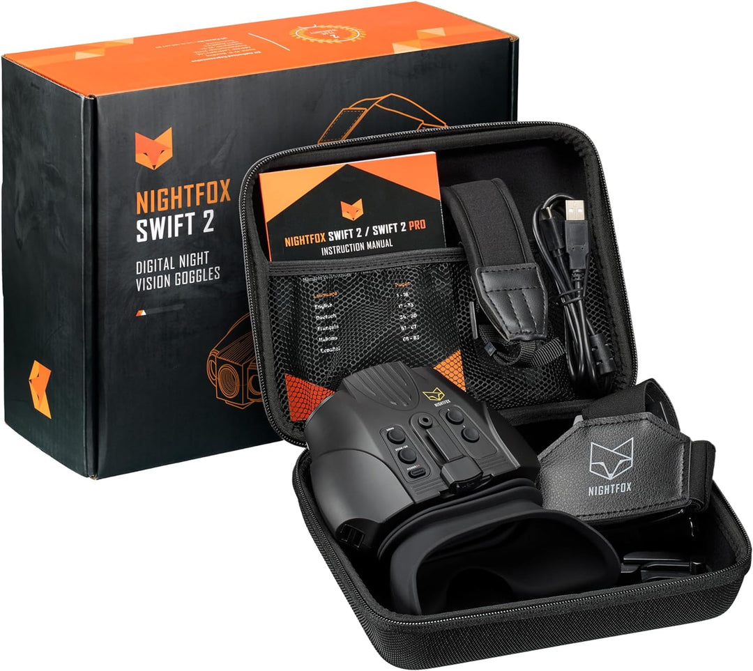 Nightfox Swift 2 Nachtsichtgerät | Kopfmontage | 1x Vergrösserung | 1080P HD | via USB aufladbar | D