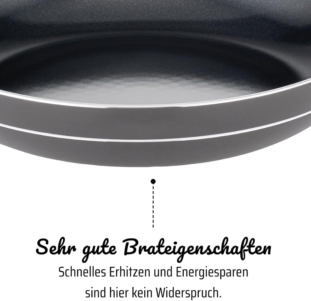 GSW Kochtopf Set Milano Grey, 15-teilig, Hochwertiges Topfset für Induktion, Ceran & Gas, Antihaftbe