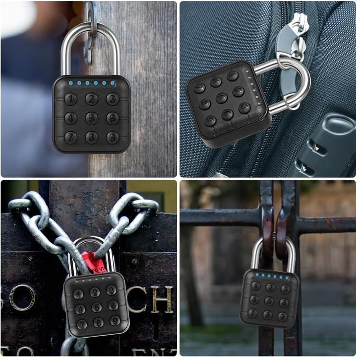 mizikuu Elektronisches Zahlenschloss, 6 Stellig Smart Lock Wetterfestes Schliessfachschloss Vorhänge