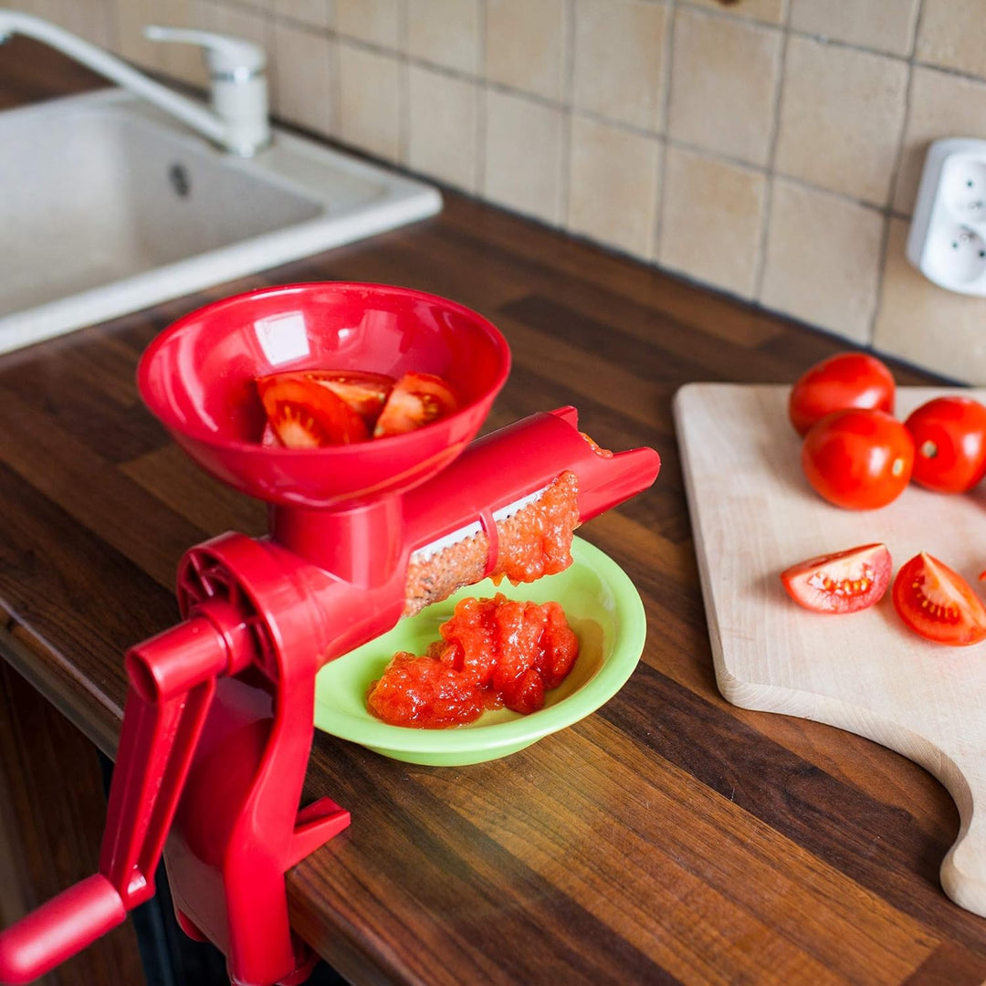 Browin 320301 Manuelle Passiermaschine, Speisensieb und Sossenmaschine für Tomaten, frisches Obst un